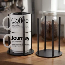 Alternative view of 2-Mug Stack | Coffee + Journey Mug Set: My Coffee Journey