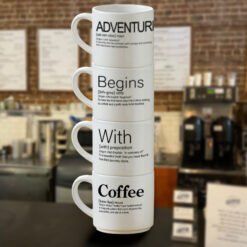 Coffee Stories Collection | Adventure + Begins + With + Coffee Mug Set | My Coffee Adventure 4-Stack