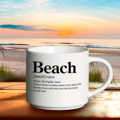 Alternative view of Beach - Single Mug | Word Story Style Coffee Mug – Because Every Word Tells a Story