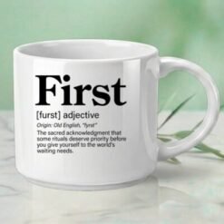 First - Single Mug | Word Story Style Coffee Mug – Because Every Word Tells a Story