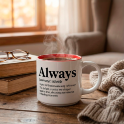 Alternative view of Always - Single Mug | Word Story Style Coffee Mug – Because Every Word Tells a Story