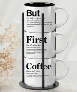Alternative view of 3-Mug Stack | But + First + Coffee | Signature Collection