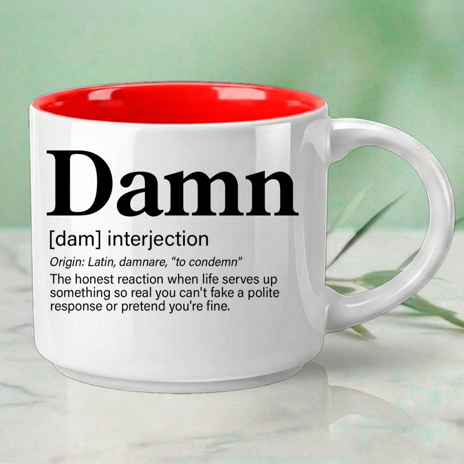 Damn – Single Mug | Word Story Style Coffee Mug – Because Every Word Tells a Story - Image 5