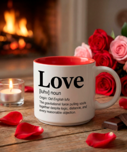 Alternative view of Love - Single Mug | Relationship Word Story Style® Coffee Mug – Because Every Word Tells a Story