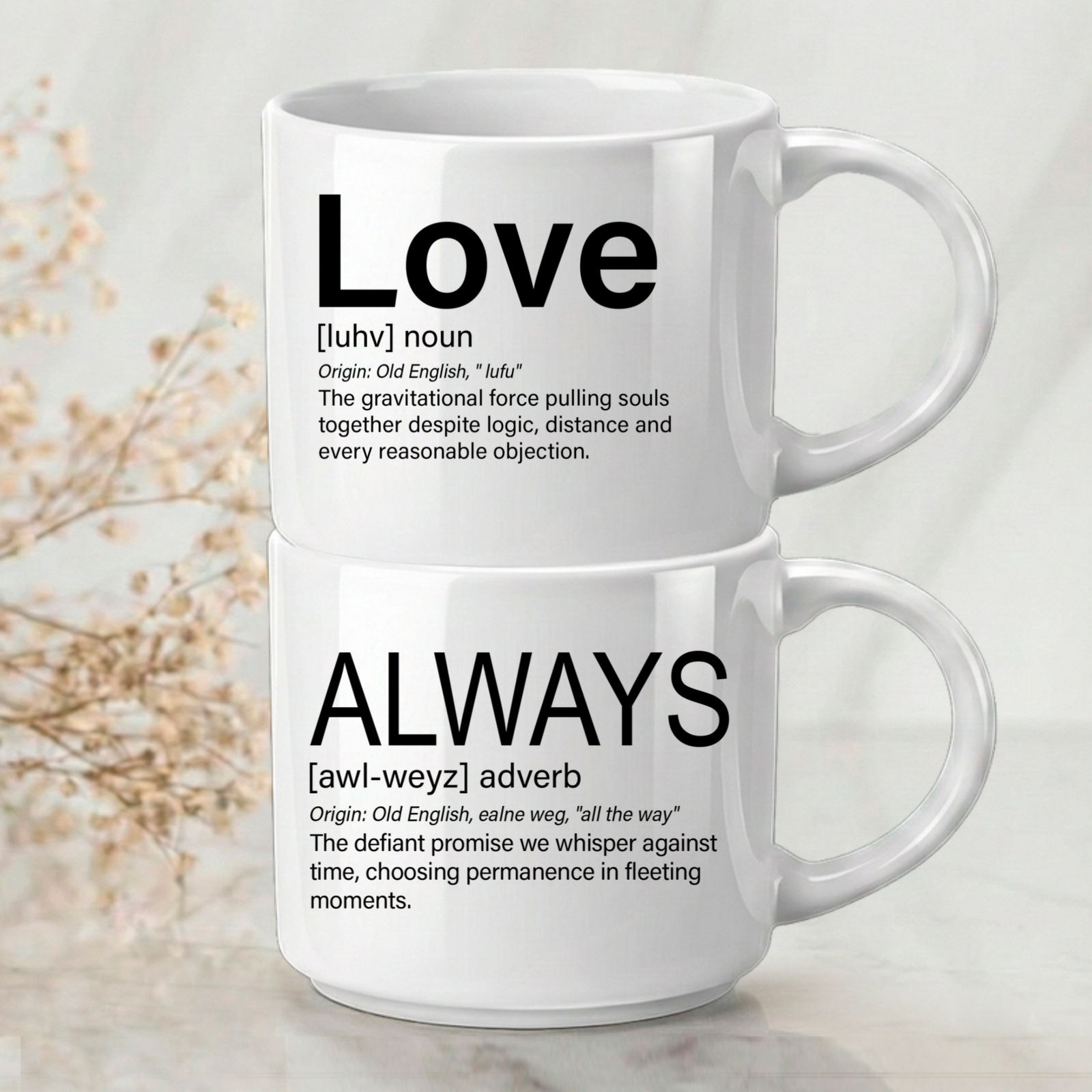 2-Mug Stack | Love + Always | Signature Collection - Image 3