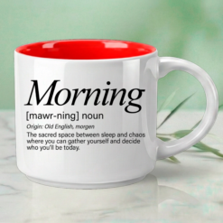 Alternative view of Morning – Single Mug | Word Story Style Coffee Mug – Because Every Word Tells a Story