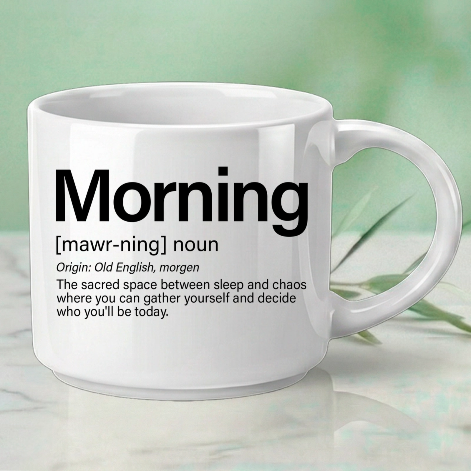Morning – Single Mug | Word Story Style Coffee Mug – Because Every Word Tells a Story - Image 4