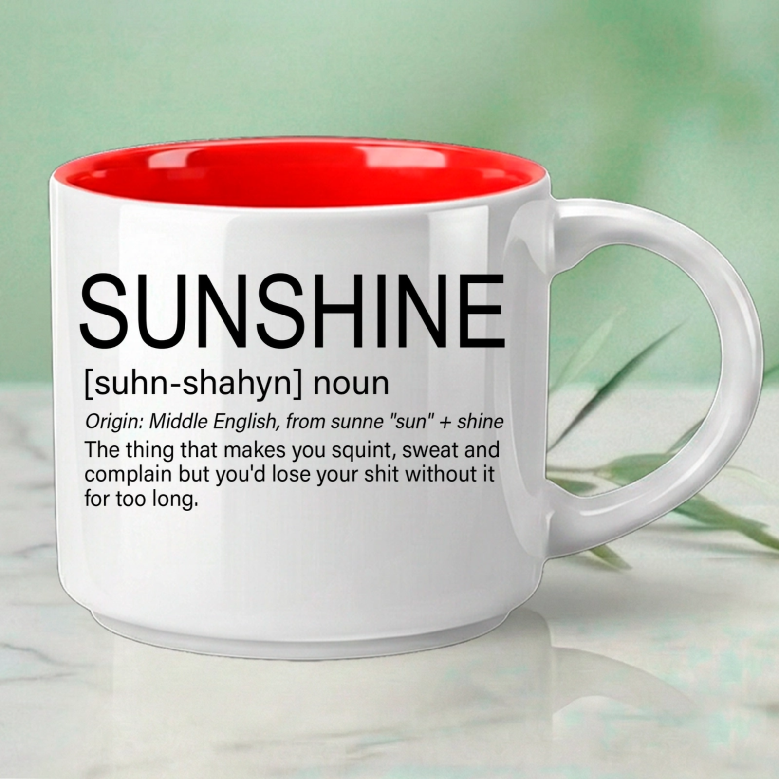 Sunshine – Single Mug | Word Story Style Coffee Mug – Because Every Word Tells a Story - Image 5