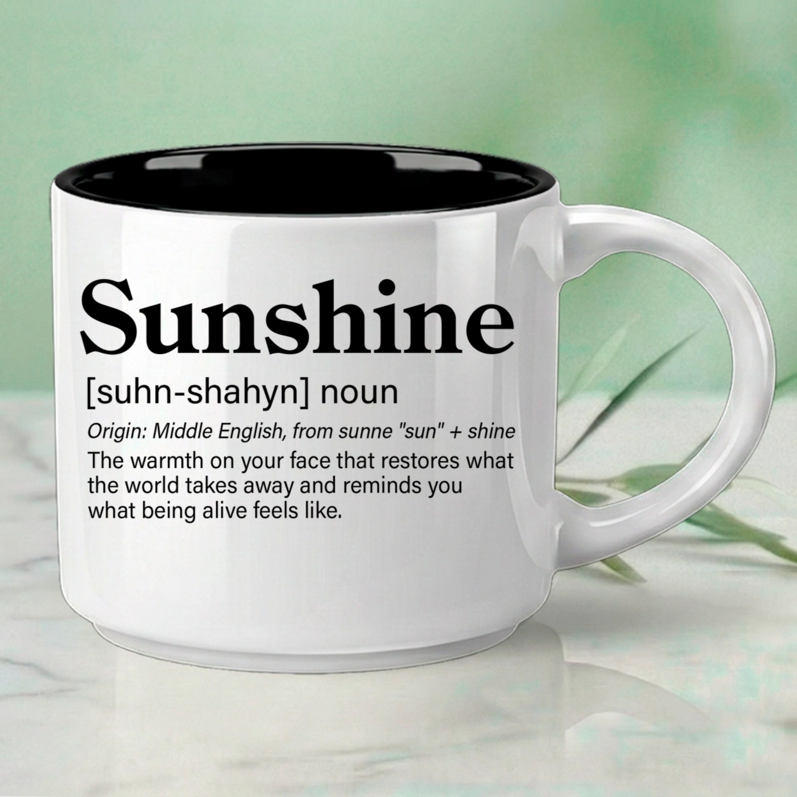 Sunshine – Single Mug | Word Story Style Coffee Mug – Because Every Word Tells a Story - Image 3