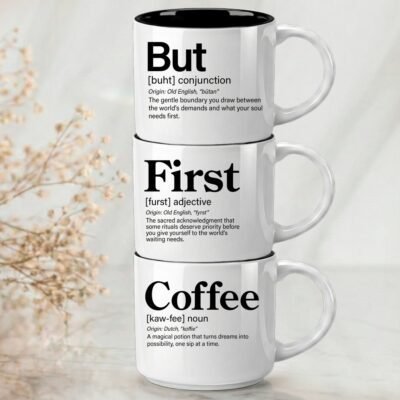 3-Mug Stack | But + First + Coffee | Signature Collection