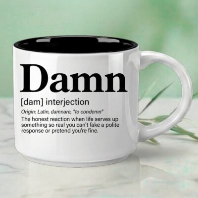Damn – Single Mug | Word Story Style Coffee Mug – Because Every Word Tells a Story