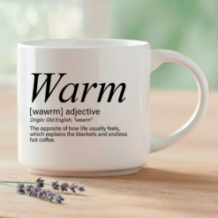 Warm transformed into a Word Story Style definition – three voices, one powerful word.