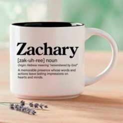 Zachary – Single Mug | Word Story Style® Coffee Mug – Because Every Name Tells a Story