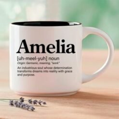 Amelia – Single Mug | Word Story Style® Coffee Mug – Because Every Name Tells a Story