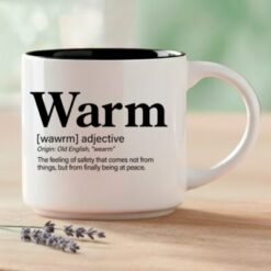 Warm – Single Mug | Word Story Style® Coffee Mug – Because Every Word Tells a Story