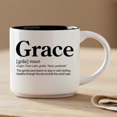 Grace – Single Mug | Word Story Style® Coffee Mug – Because Every Word Tells a Story