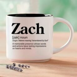 Zach – Single Mug | Word Story Style® Coffee Mug – Because Every Name Tells a Story