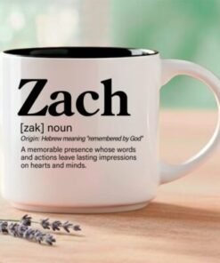 Zach – Single Mug | Word Story Style® Coffee Mug – Because Every Name Tells a Story