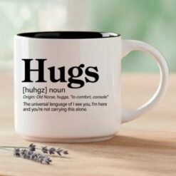 Hugs – Single Mug | Word Story Style® Coffee Mug – Because Every Word Tells a Story