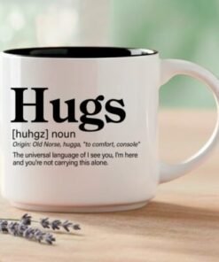Hugs – Single Mug | Word Story Style® Coffee Mug – Because Every Word Tells a Story