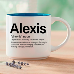 Alternative view of Alexis – Single Mug | Word Story Style® Coffee Mug – Because Every Name Tells a Story