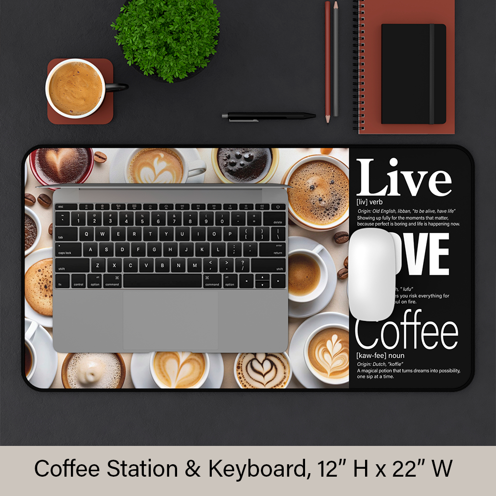 Live + Love + Coffee honors the connection between living fully, loving deeply, and the coffee that fuels both. A Coffee & Words original.