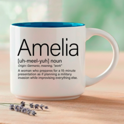 A name that means "work" and "determination" — because Amelia turns every dream into reality. Coffee & Words