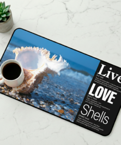 Live + Love + Shells: The foundation for your coffee ritual or creative workspace.