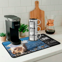 Live + Love + Shells: The foundation for your coffee ritual or creative workspace.