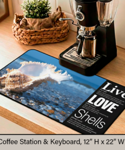 Live + Love + Shells: The foundation for your coffee ritual or creative workspace.