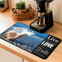 Live + Love + Shells: The foundation for your coffee ritual or creative workspace.