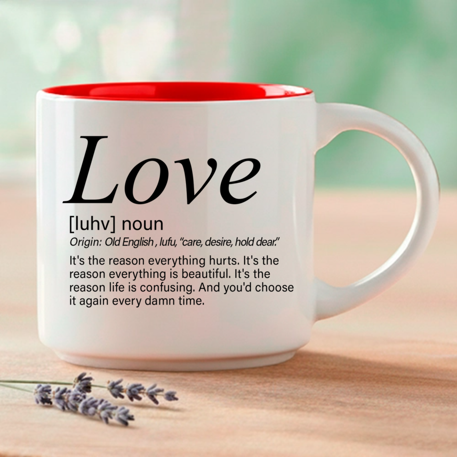 Love – Single Mug | Love of Life Relationship Word Story Style® Coffee Mug – Because Every Word Tells a Story - Image 5
