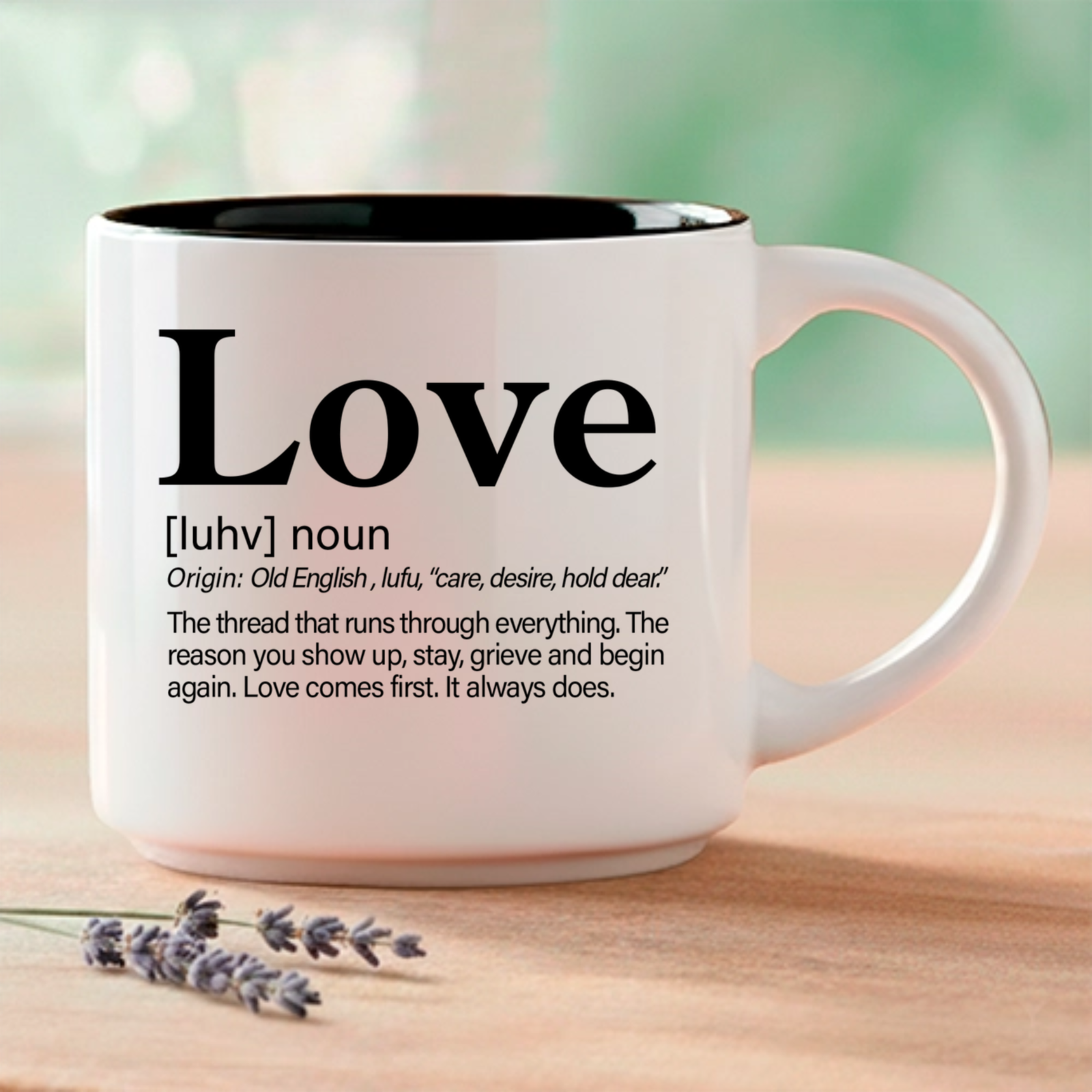 Love – Single Mug | Love of Life Relationship Word Story Style® Coffee Mug – Because Every Word Tells a Story - Image 3