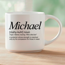 Whether you're gifting it to someone who answers to Michael or treating yourself, this mug is more than a name on ceramic. It's a story worth sipping. Coffee & Words