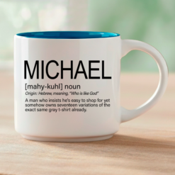 Whether you're gifting it to someone who answers to Michael or treating yourself, this mug is more than a name on ceramic. It's a story worth sipping. Coffee & Words