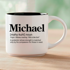 Whether you're gifting it to someone who answers to Michael or treating yourself, this mug is more than a name on ceramic. It's a story worth sipping. Coffee & Words