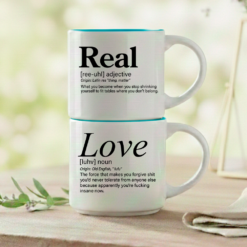 Alternative view of Real – Single Mug | Word Story Style® Coffee Mug – Because Every Word Tells a Story