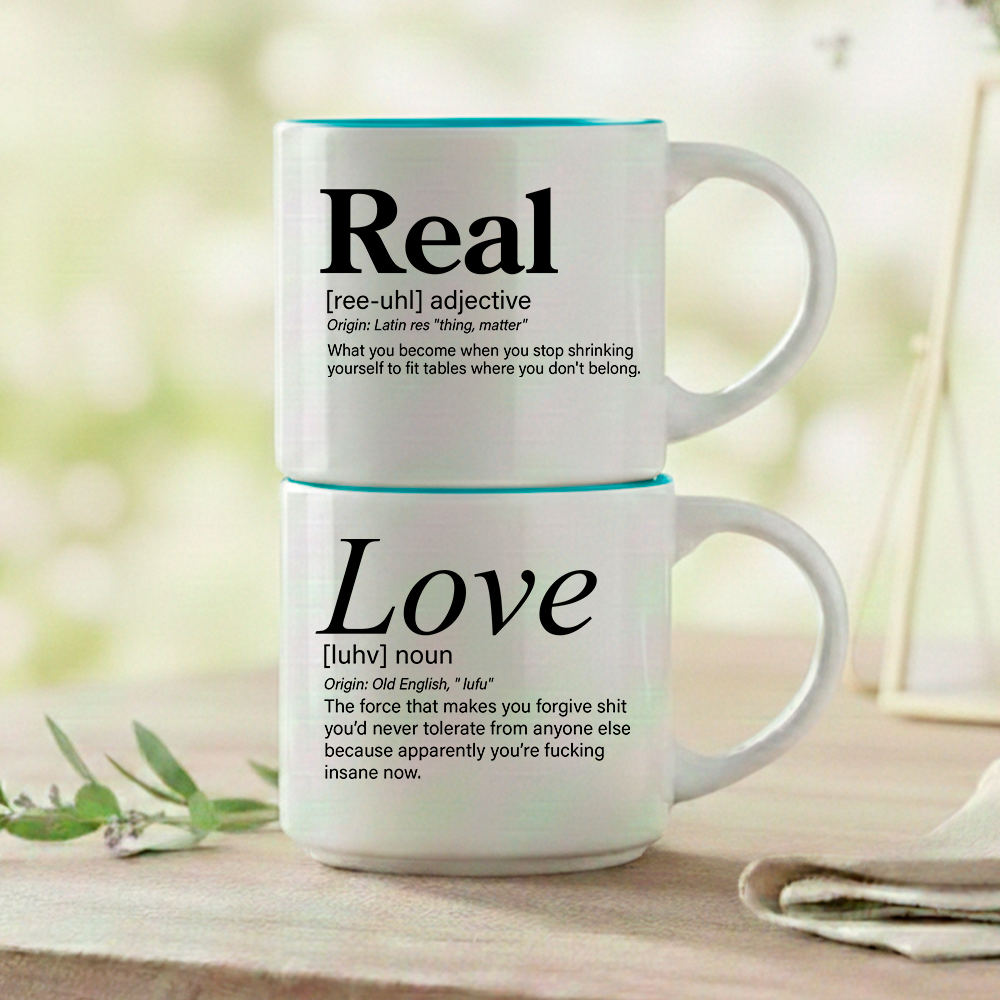 Real – Single Mug | Word Story Style® Coffee Mug – Because Every Word Tells a Story - Image 2