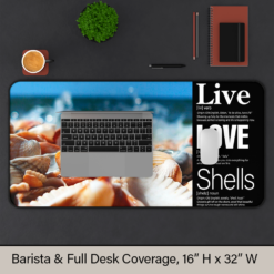 Live + Love + Shells: The foundation for your coffee ritual or creative workspace.