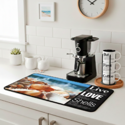 Live + Love + Shells: The foundation for your coffee ritual or creative workspace.