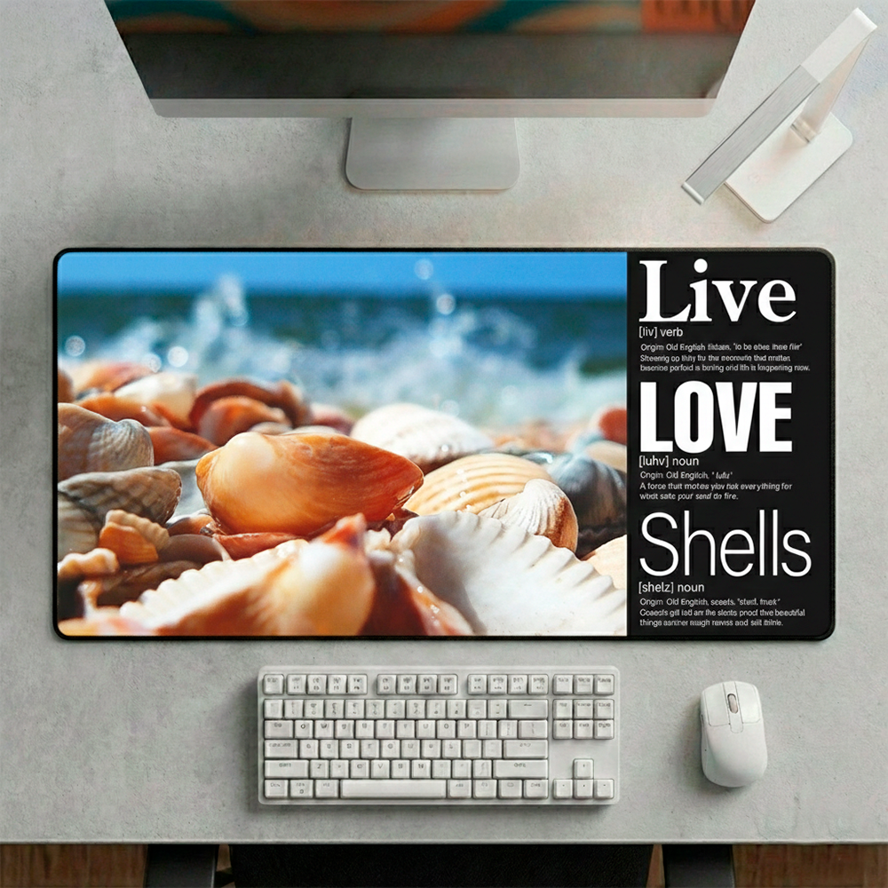Live + Love + Shells: The foundation for your coffee ritual or creative workspace.