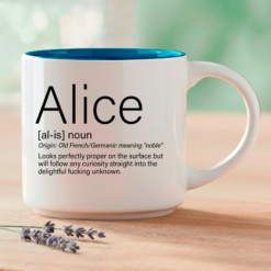 For the Alice in your life — the one who looks perfectly proper until curiosity takes over and she follows it straight into the unknown. Word Story Style® definitions printed on a premium 14oz ceramic mug.