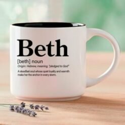 Beth – Single Mug | Word Story Style® Coffee Mug – Because Every Name Tells a Story