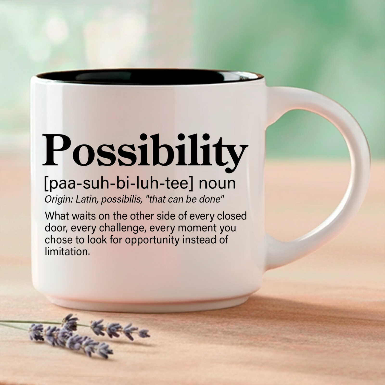 Look for possibilities instead of limitations. Coffee & Words