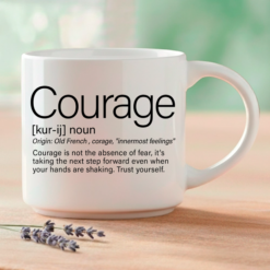Courage is not the absence of fear, it's taking the next step forward even when your hands are shaking. Trust yourself. Coffee & Words