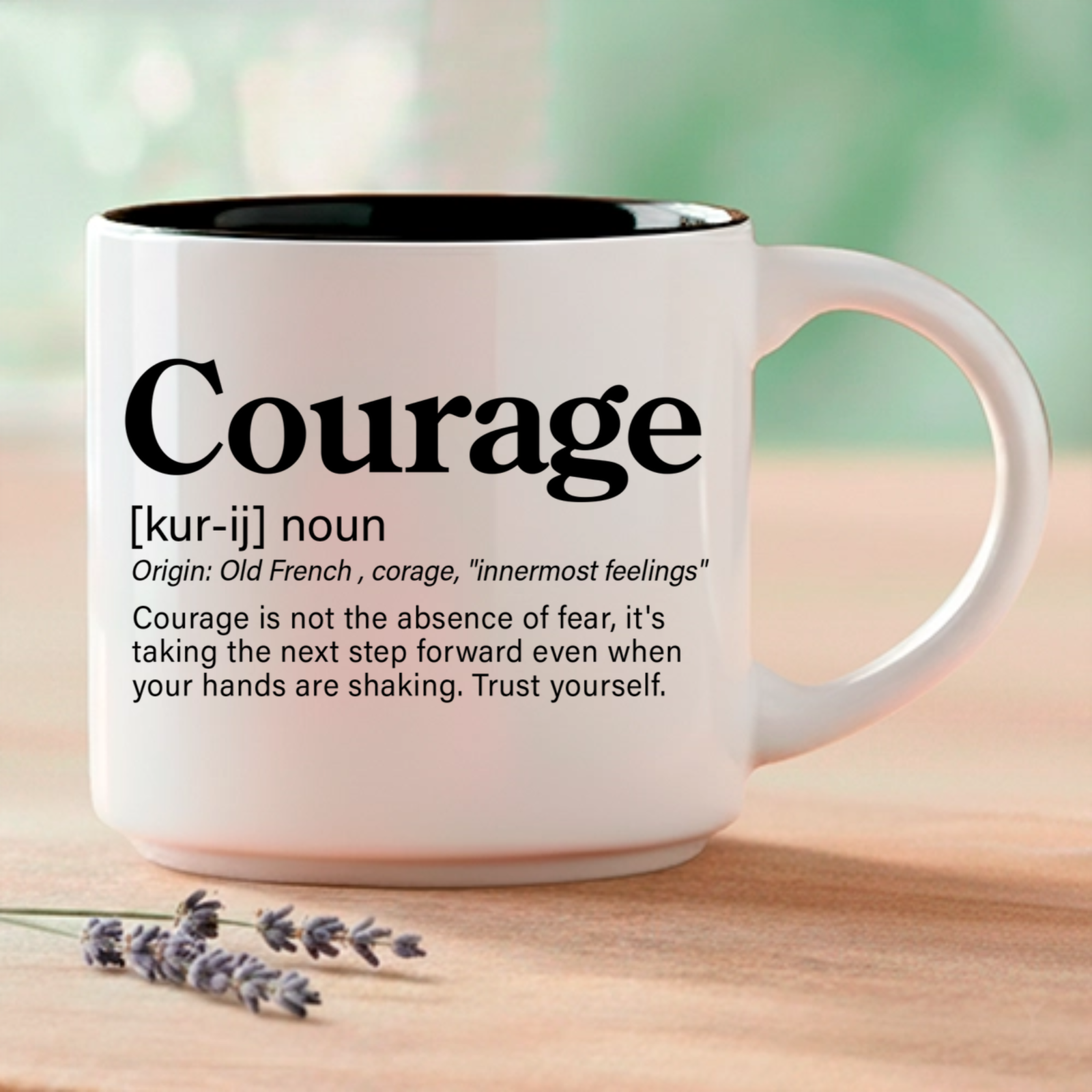 Courage is not the absence of fear, it's taking the next step forward even when your hands are shaking. Trust yourself. Coffee & Words