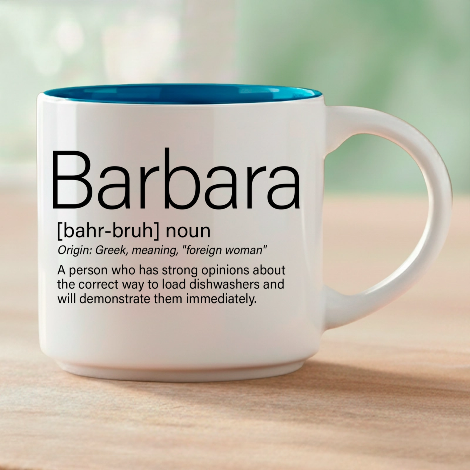 A name that means "foreign woman" — because Barbara has always been a woman who makes the rules, not follows them. Coffee and Words