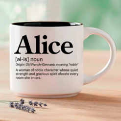 For the Alice in your life — the one who looks perfectly proper until curiosity takes over and she follows it straight into the unknown. Word Story Style® definitions printed on a premium 14oz ceramic mug.