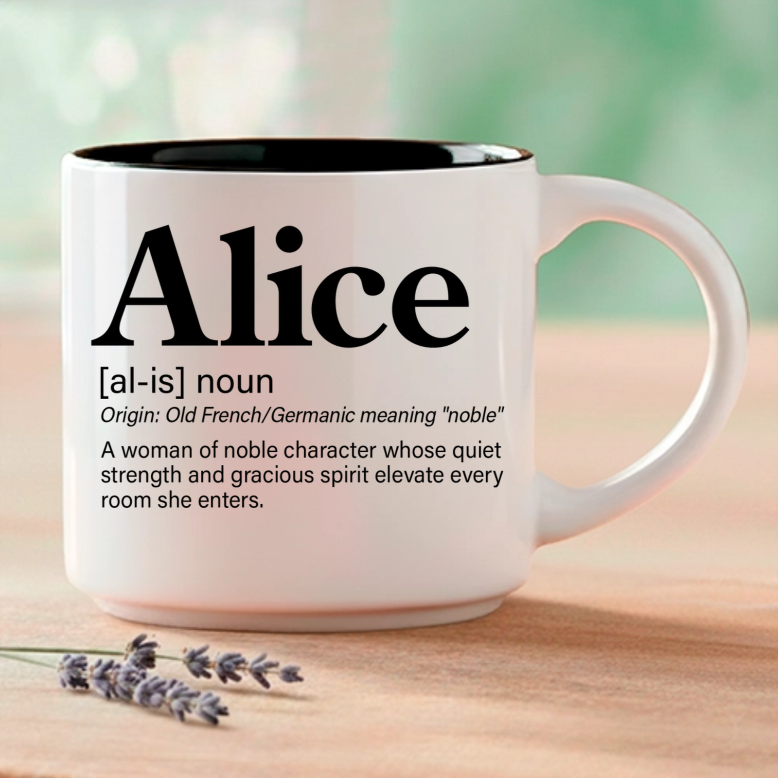 For the Alice in your life — the one who looks perfectly proper until curiosity takes over and she follows it straight into the unknown. Word Story Style® definitions printed on a premium 14oz ceramic mug.