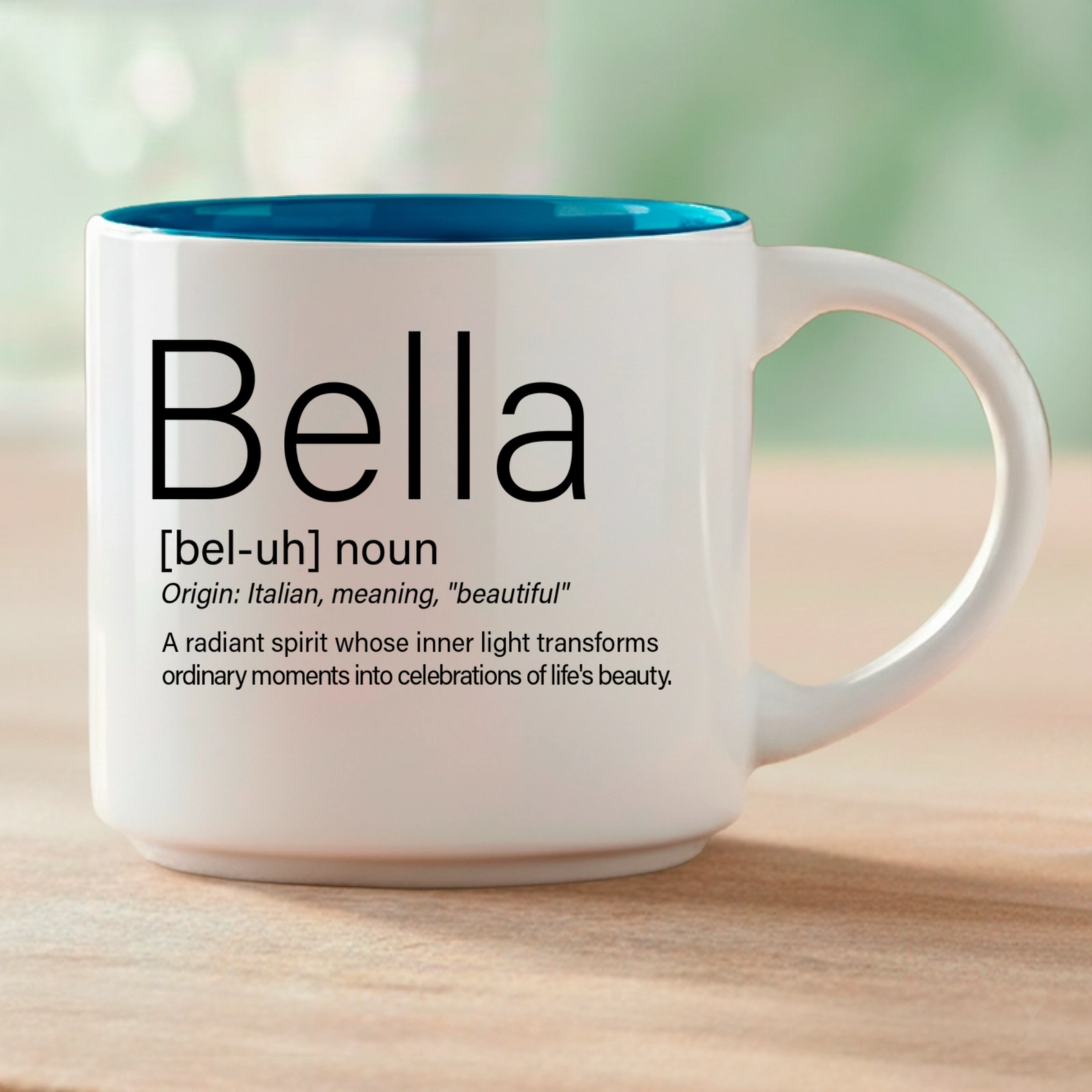 A name that means "beautiful" — because Bella makes everything she touches look effortless. Coffee and Words